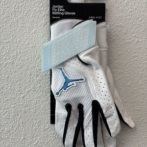 Jordan Fly Elite White and Black Batting Gloves